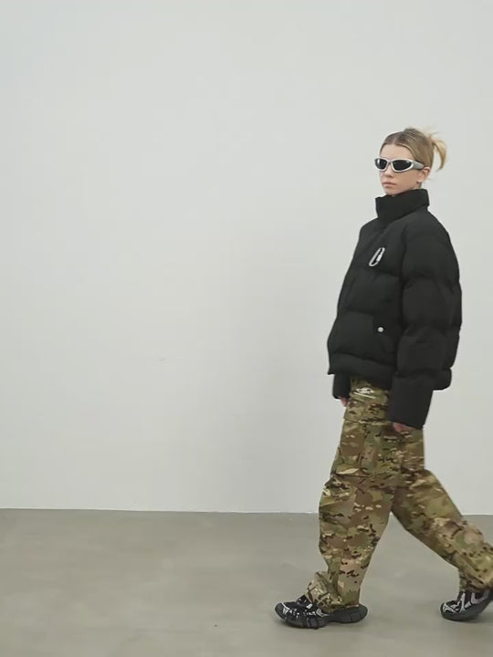 Harsh and Cruel Stand Up Collar Carabiner Down Jacket