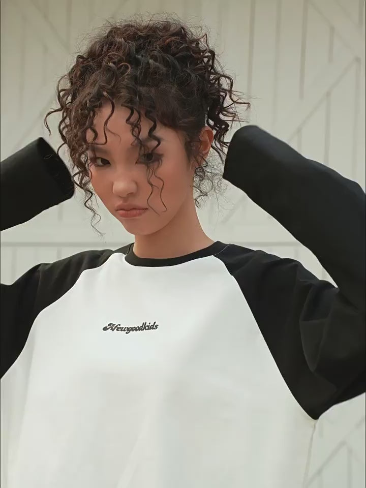 AFGK Logo Printing Raglan Long Sleeved Tee