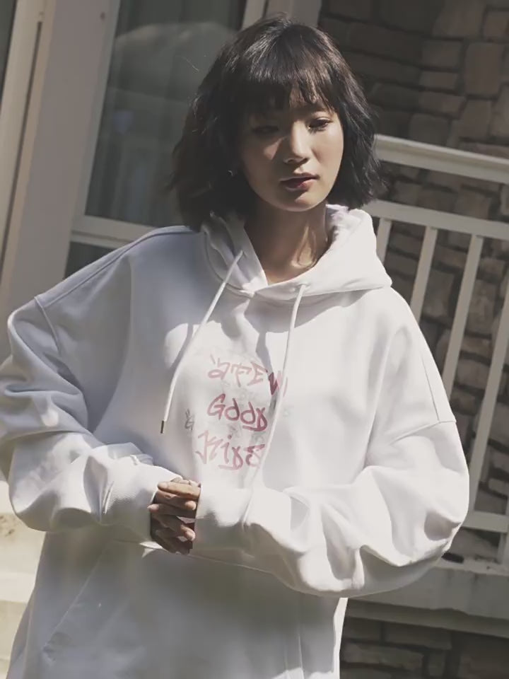 AFGK Graffiti Print Hoodie