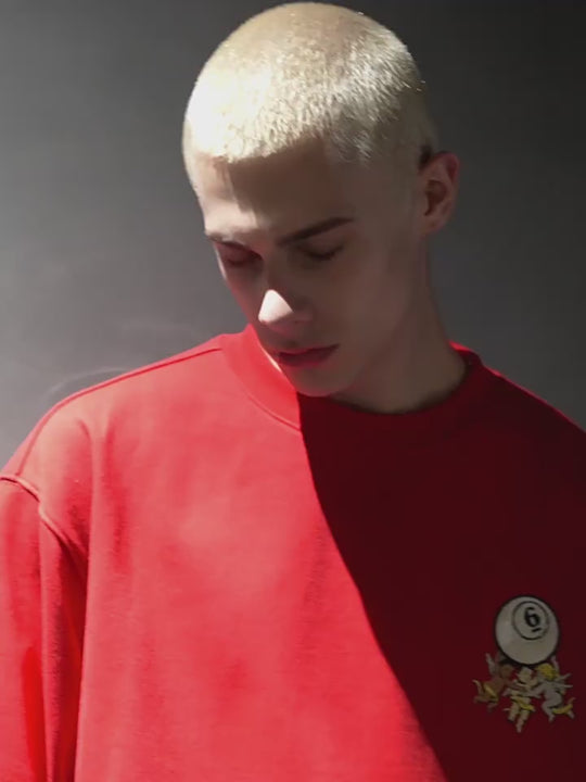 AFGK Angel Embroidery Printed Logo Sweatshirt