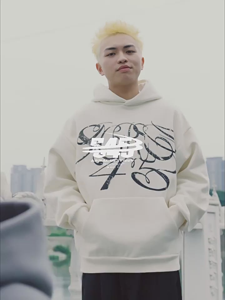 S45 Handwritten Floral Hoodie