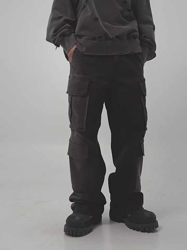 UNDERWATER Gradient 3D Patch Pockets Denim Jeans