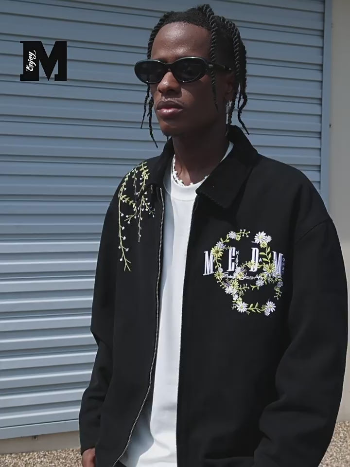 MEDM Detroit Daisy Embroidery Jacket