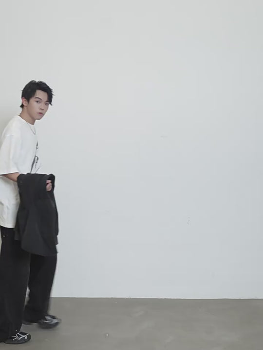 Harsh and Cruel Washed Embroidered Logo Zip Up Hoodie