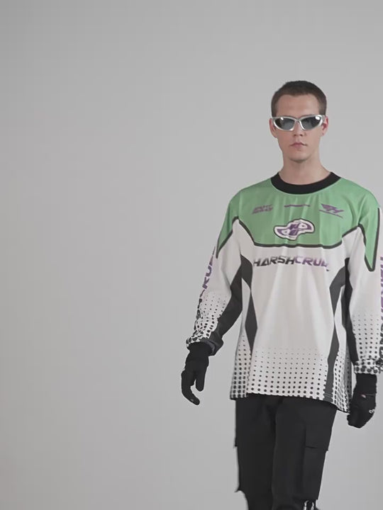 Harsh and Cruel Printed Racing Suit Long Sleeve Tee