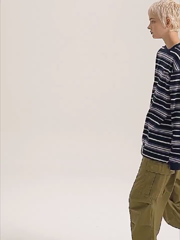 Wassup House Multi Color Striped Long Sleeved Tee