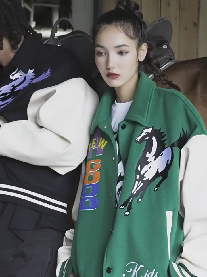 AFGK Horse Logo Varsity Jacket