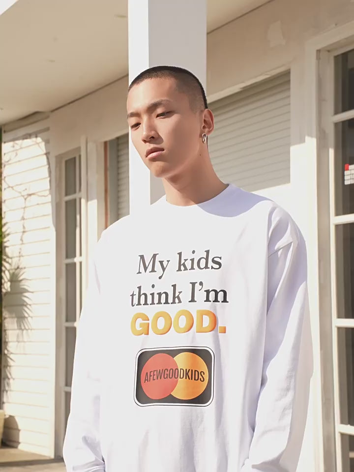 AFGK Slogan Printed Long Sleeve Tee