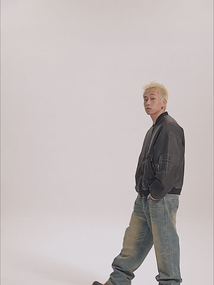 Wassup House Vintage MA-1 Flight Leather Jacket