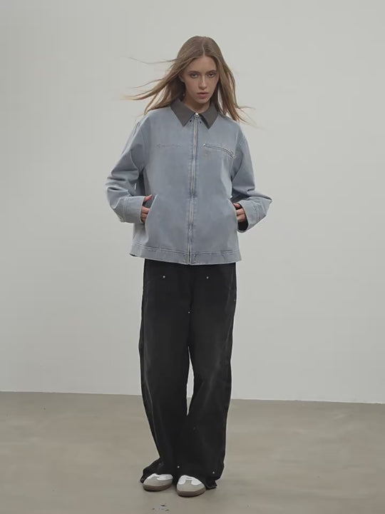 Harsh and Cruel Lapel Collar Embroidered Jacket