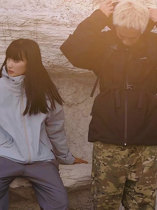 Wassup House Split Waterproof Hooded Jacket