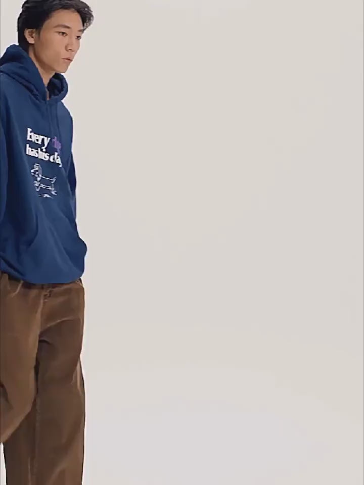 Wassup House Puppy's Day Print Hoodie