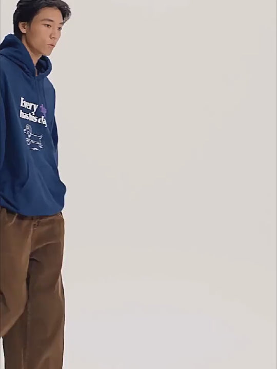 Wassup House Puppy's Day Print Hoodie