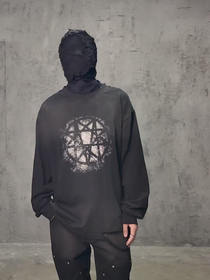 UNDERWATER Destruction Dark Printed Long Sleeve Tee