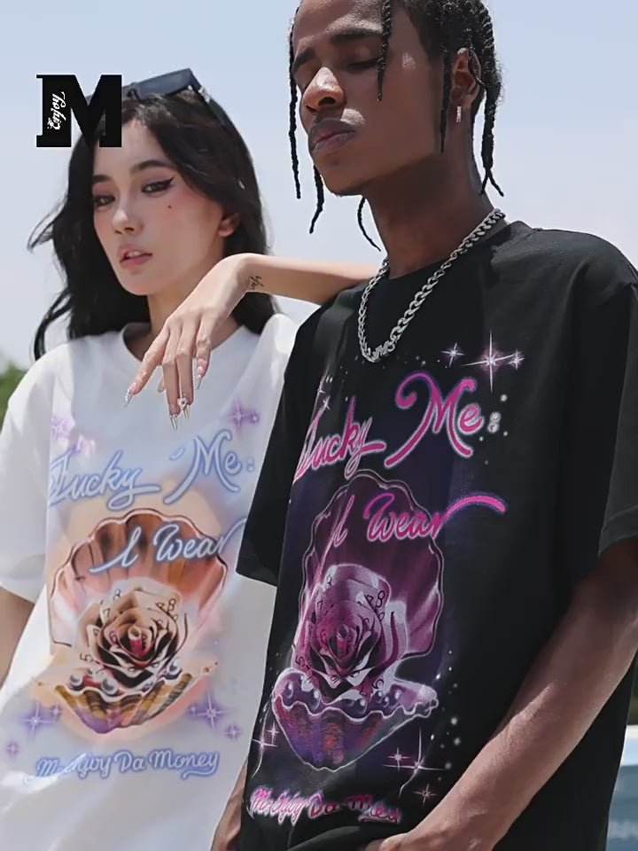 MEDM Pearl Rose Patch Diamond Tee