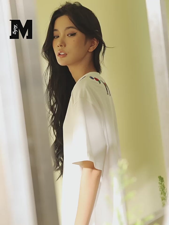 MEDM Embroidery Neck Logo Tee