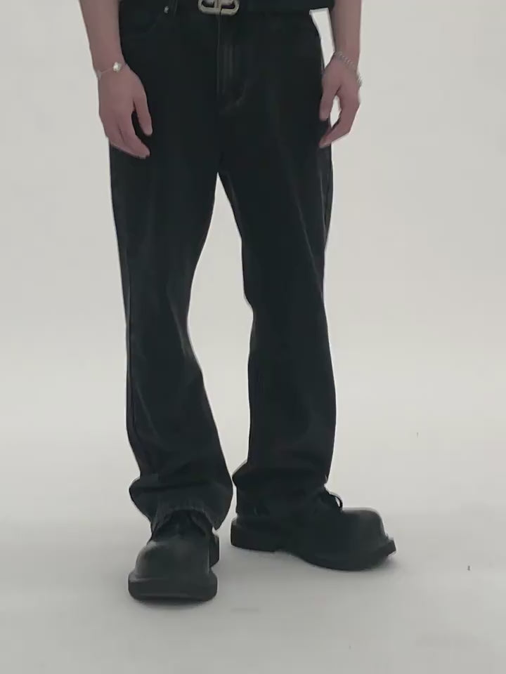 Harsh and Cruel Retro Washed Straight Denim Pants