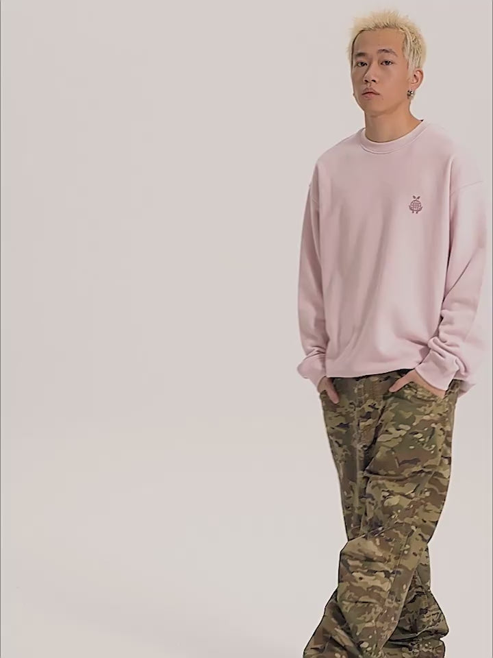 Wassup House Earth Planting Printed Embroidery Sweatshirt