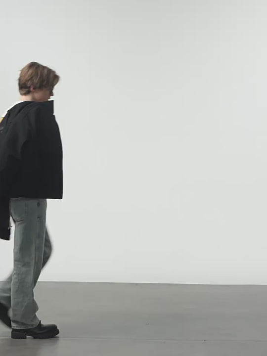 Harsh and Cruel Embroidered Logo Lapel Jacket