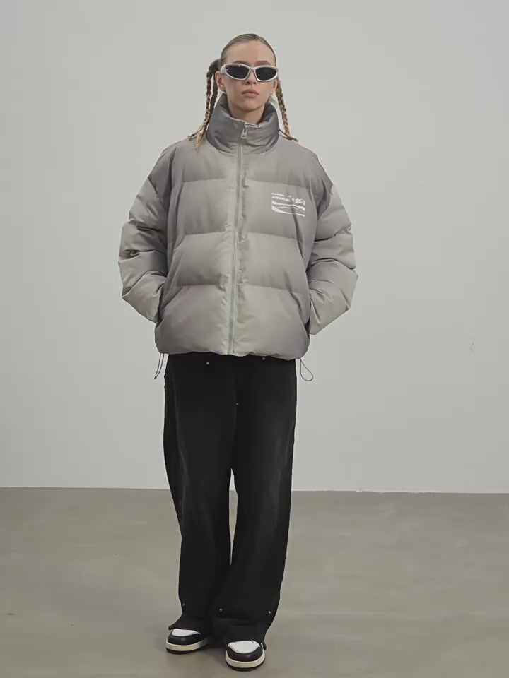 Harsh and Cruel Dynamic Logo Printed Loose Jacket