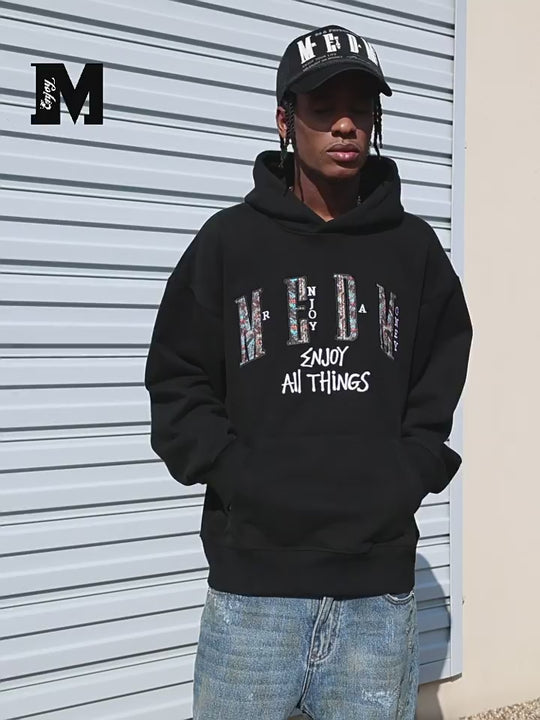 MEDM Leaf Camouflage Patch Embroidery Hoodie