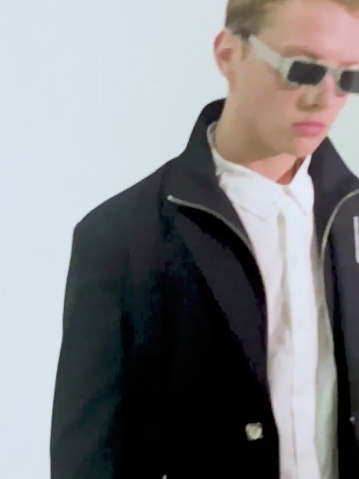 Harsh and Cruel Magnetic Buttons Stitching Loose Trousers