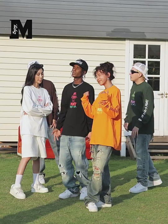 MEDM Graffiti Letters Foam Long Sleeved Tee