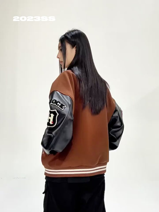 Baseball Jacket | Achock Heavy Flocked Baseball Jacket | Face 3 Face