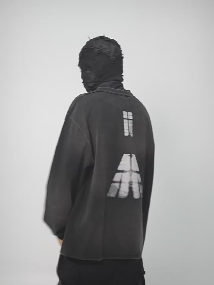 UNDERWATER Light Shadow Printed Long Sleeve Tee