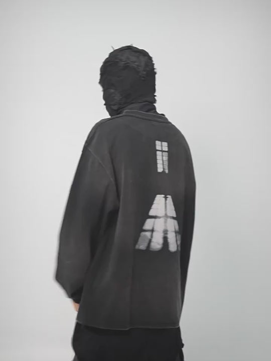 UNDERWATER Light Shadow Printed Long Sleeve Tee