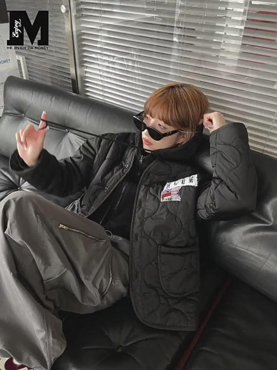 MEDM Patch Embroidery Thickened Warm Cotton Jacket