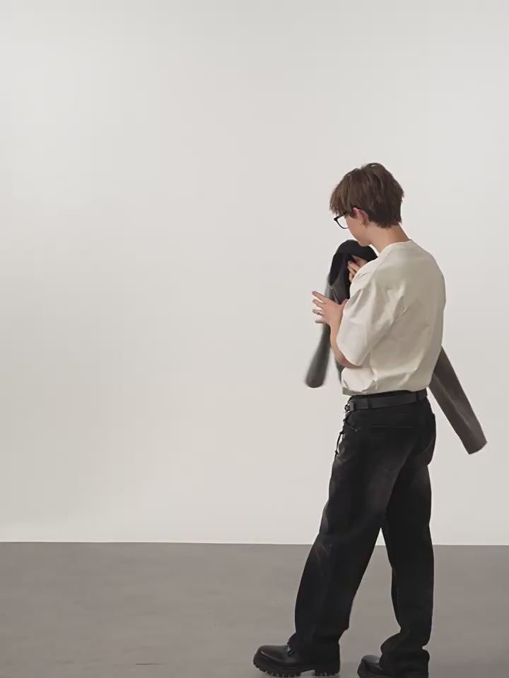 Harsh and Cruel Washed Retro Printed Jacket