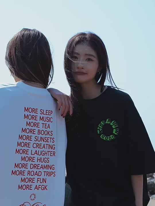 AFGK Slogan Letter Printed Tee