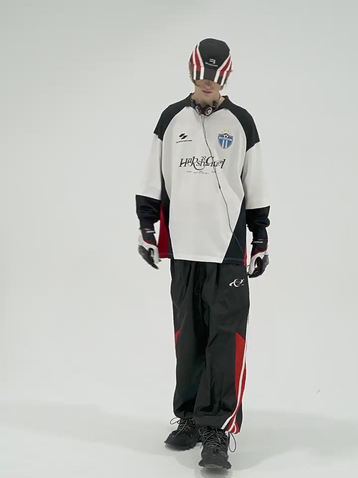 Harsh and Cruel Retro Stitching Two Pieces L/S Jersey