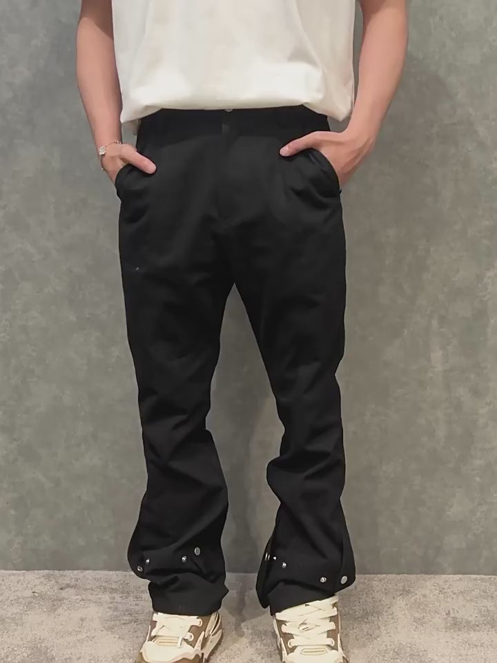 Harsh and Cruel Buttons Flared Suit Trousers