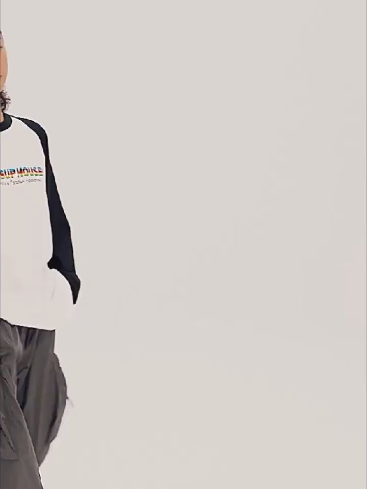 Wassup House Colorful Logo Raglan Long Sleeved Tee