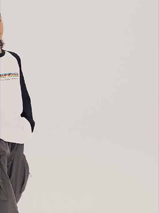 Wassup House Colorful Logo Raglan Long Sleeved Tee