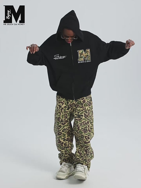 MEDM Camouflage Zipper Hoodie