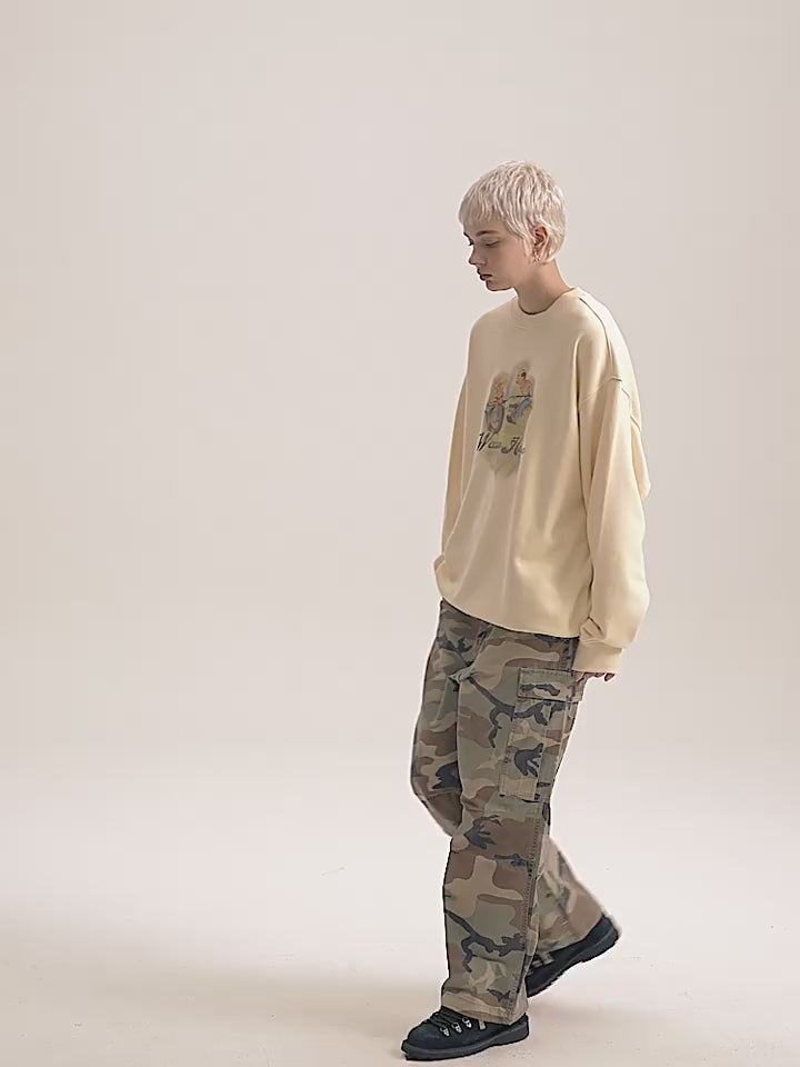 Wassup House Mermaid Tale Printed Sweatshirt