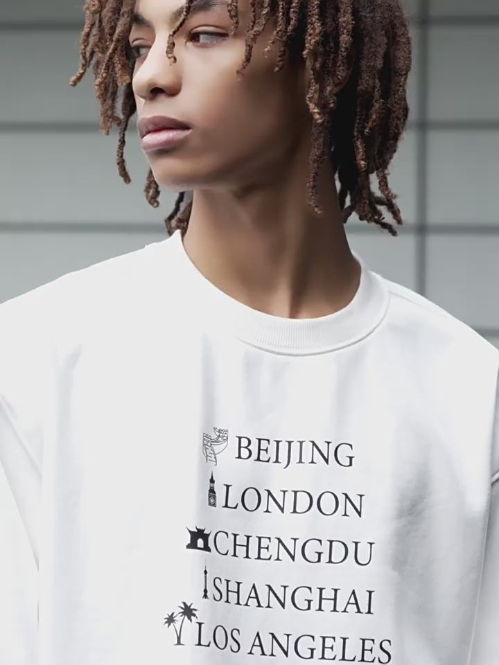 AFGK Parade Letter Print Sweatshirt