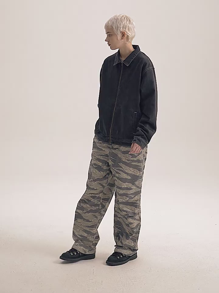 Wassup House Denim Basic Zipper Jacket