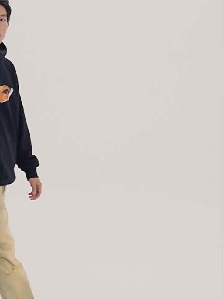 Wassup House Torn Face Print Hoodie