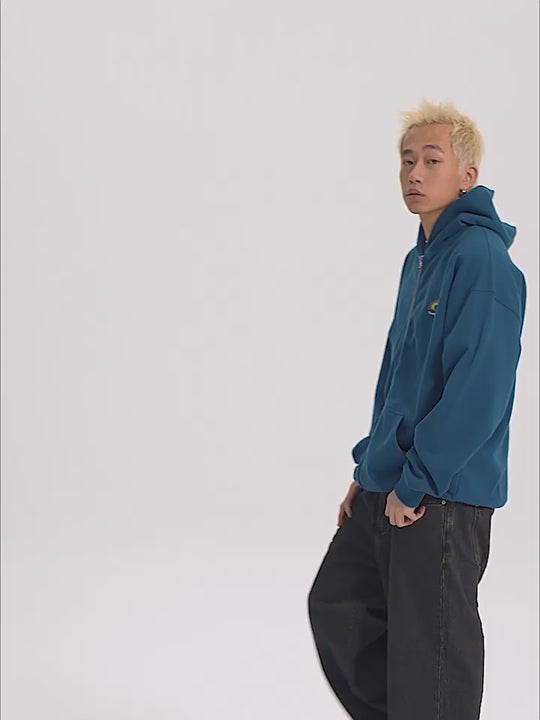 Wassup House Sunrise Sunset Print Zipper Hoodie