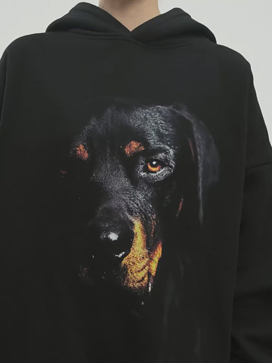 Harsh and Cruel Rottwieiler Printed Hoodie