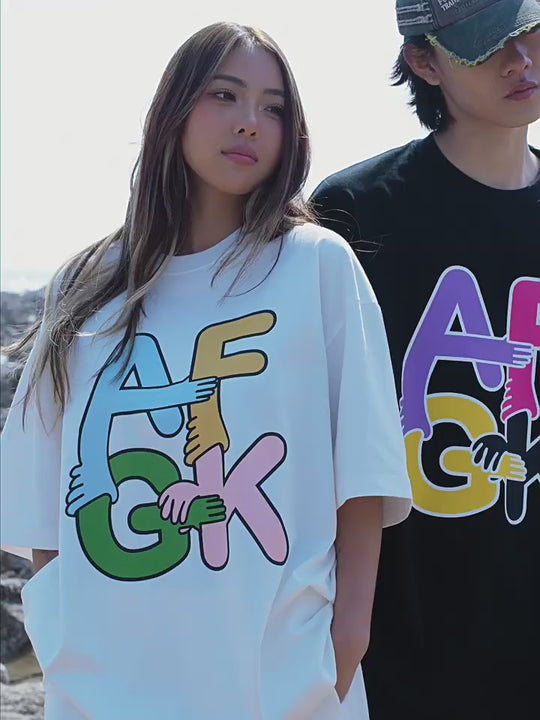AFGK Good Kids Holding Hands Fun Printed Tee