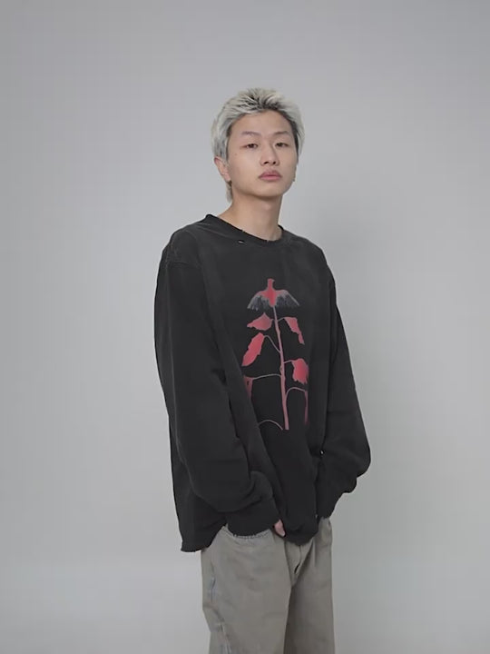 UNDERWATER Wormhole Destruction ALIVE Printed Long Sleeve Tee