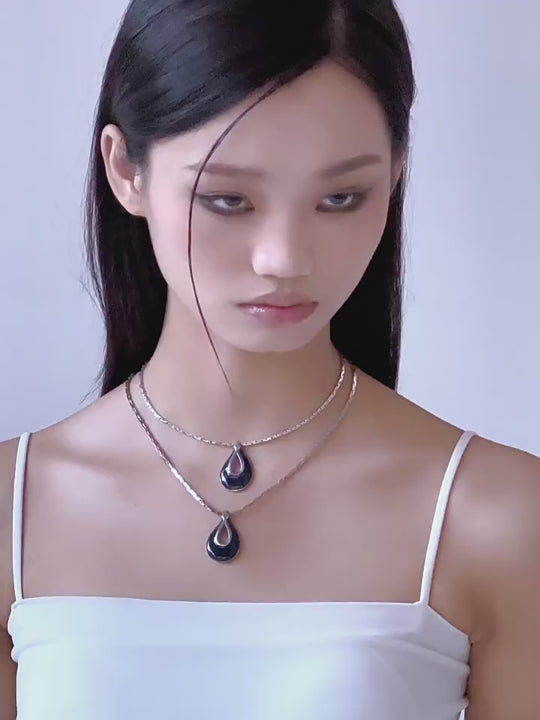 Nbostore Water Drops Snake Bone Necklace