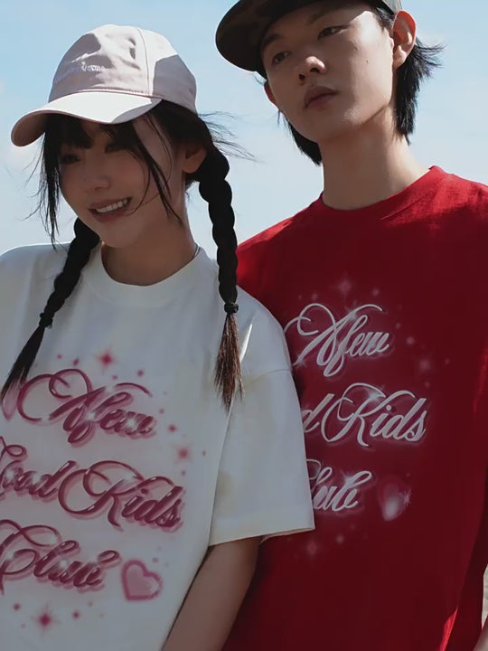 AFGK Swoosh Letter Love Print Tee