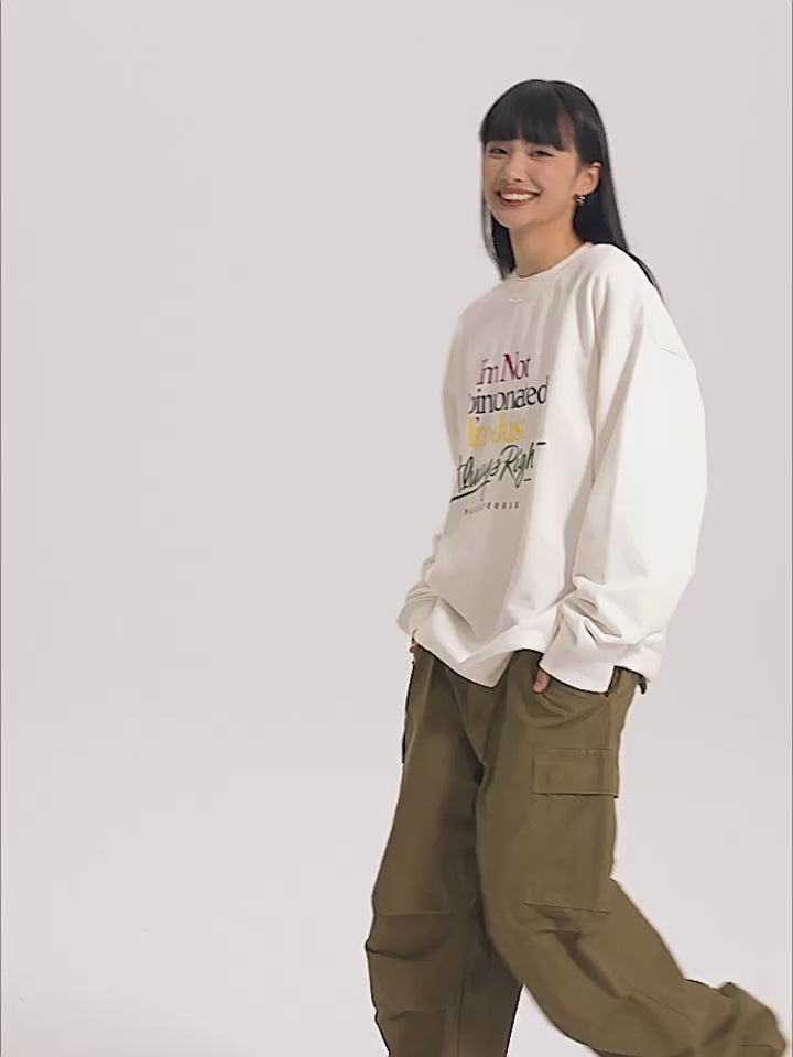 Wassup House Slogan Graffiti Print Sweatshirt