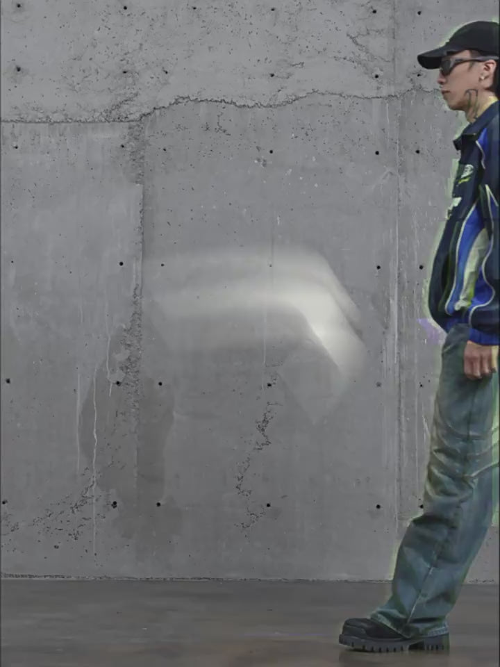 F2CE Color Blocking Embroidered Racing Jacket